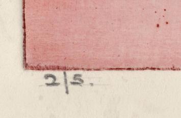 Gesigneerde ets van Léon Smets