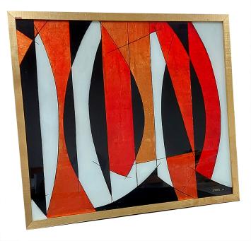 Verre églomisé van L. Smets