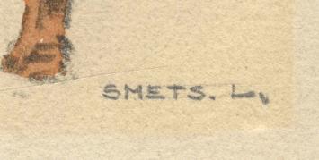 Gesigneerde aquarel van Léon Smets kopen