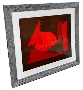 Abstract schilderij, het zeilwezen  – Léon Smets – 20th century