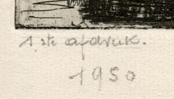 2 boten met zeilen aan de kant 1ste afdruk 1950
