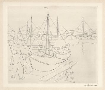 Een gesigneerde gravure van Léon Smets kopen