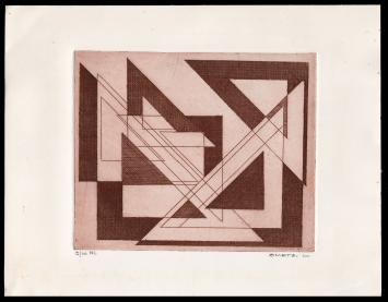 Abstracte ets van de Belgische graficus Léon Smets kopen