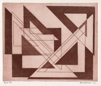 Kleine genummerde ets van Léon Smets, 1 van de 10
