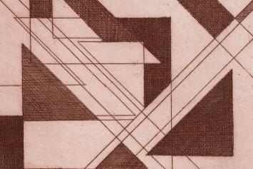 Abstract figuratief kunstwerk op papier