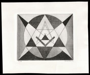 Abstracte ets van de Belgische kunstenaar Léon Smets kopen