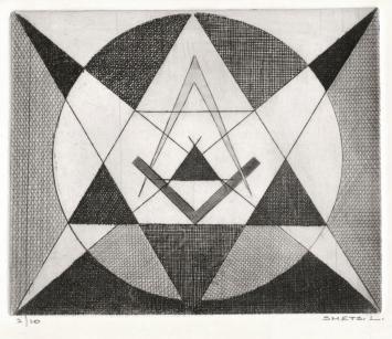 Genummerde ets van Léon Smets (Mechelse kunstenaar)