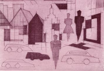 Figuratief abstract kunstwerk, De Antwerpse stad