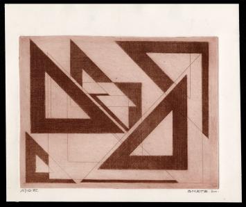 Abstracte ets van de Belgische graficus Léon Smets kopen