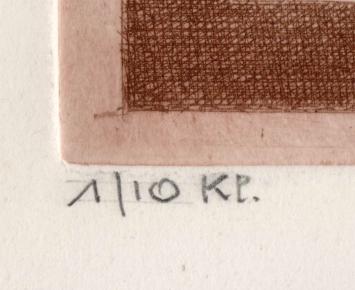 Abstract figuratief kunstwerk op papier