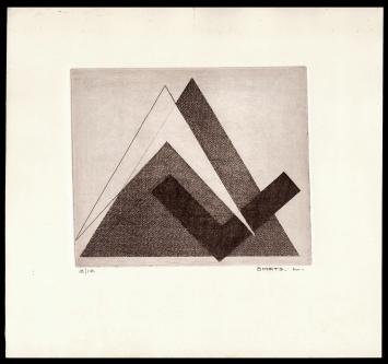Abstracte ets van de Belgische kunstenaar Léon Smets kopen