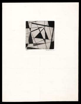 Figuratief abstract geëtst door Mechelse kunstenaar Léon Smets