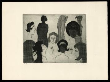 épreuve d'artiste geëtst door Mechelse kunstenaar Léon Smets
