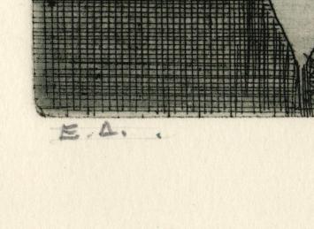 Gesigneerde ets van Léon Smets kopen