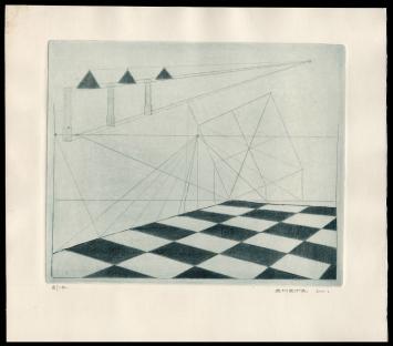 Perspectief geëtst door Mechelse kunstenaar Léon Smets