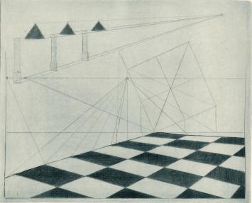 De Belgische etser Léon Smets met een grafisch kunstwerkje