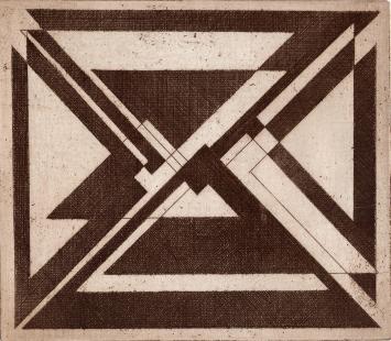 De Belgische etser Léon Smets met een grafisch kunstwerkje