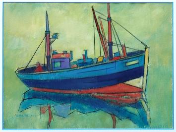 Schilderij op papier van Léon Smets