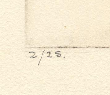 Droge naald ets, dansend koppel 2/25