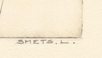Droge naald ets, dansend koppel 2/25