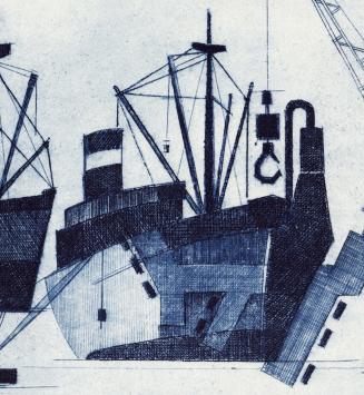 Boten en kranen in de Antwerpse haven