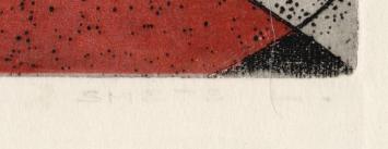 Non figuratief abstract kunstwerk op papier