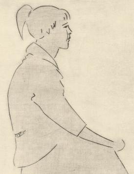 Ets van Léon Smets, zittend meisje