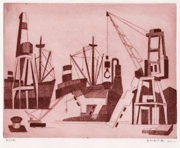 Een genummerde ets van Léon Smets