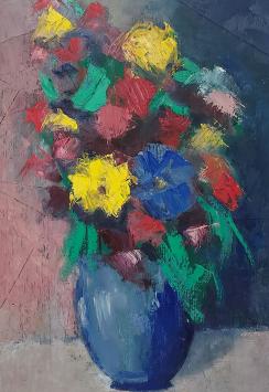 Stilleven, vaas met bloemen