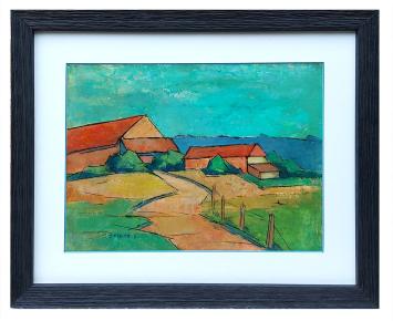 Landschap geschilderd door Mechelse kunstenaar Léon Smets