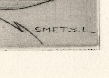 Strakke ets van de Mechelse kunstenaar Léon Smets kopen