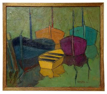 Bootjes, schilderij van de Belgische kunstenaar Léon Smets