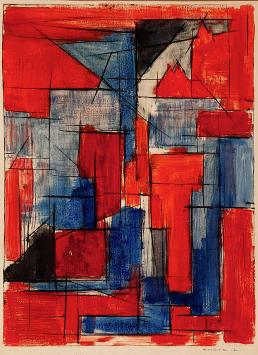 Abstract kunstwerk van Mechelse kunstenaar L. Smets
