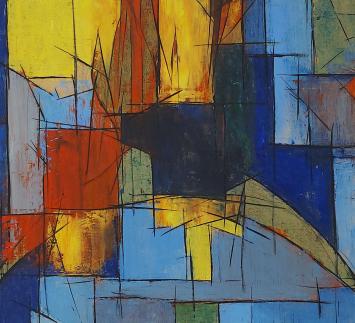 Abstract non figuratief kunstwerk