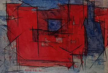 Abstract non figuratief kunstwerk