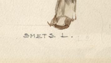 Aquarel, het boerenpaard