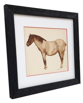 Aquarel, het boerenpaard