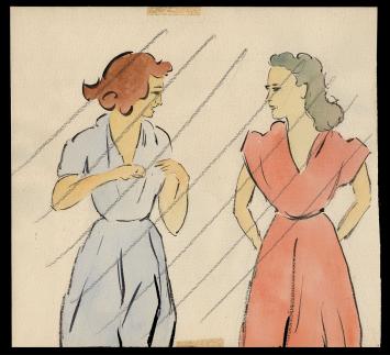 Aquarel, het boerenpaard