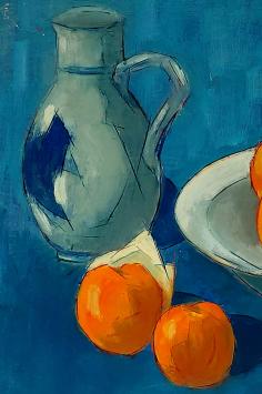 De Belgische etser Léon Smets met een grafisch kunstwerkje