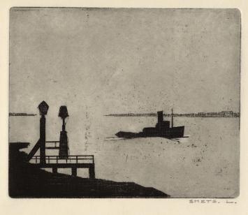 Grafisch kunstwerk geëtst door L. Smets