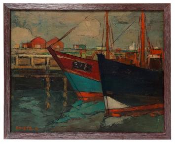 Bootjes, schilderij van de Belgische kunstenaar Léon Smets