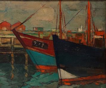 Bootjes te water van L. Smets te Zeebrugge