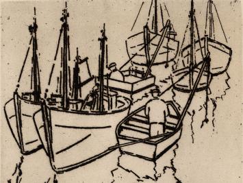 Gesigneerde ets van Léon Smets kopen