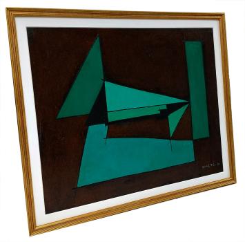 Abstract,  groene vlakken