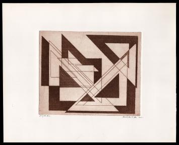 Abstracte ets van de Belgische graficus Léon Smets kopen