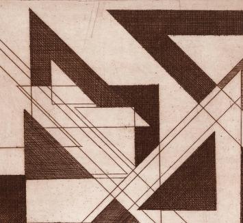 Abstract figuratief kunstwerk op papier