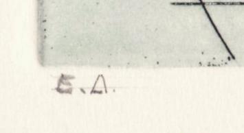 Gesigneerde ets van Léon Smets