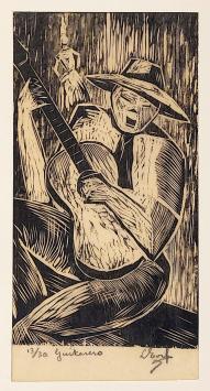 Houtsnede van de Belgische graficus Leonardo Torfs