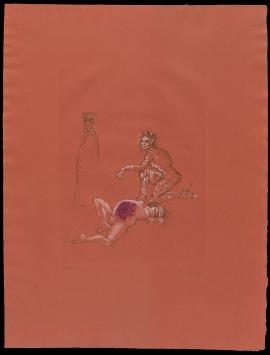 Grote droge naald ets van Leonor Fini kopen