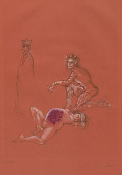 Kleurenets van Leonor Fini uit 1980